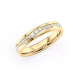 0.5 TCW Round Cut Lab-Grown Diamond Channel Full Eternity Wedding Band