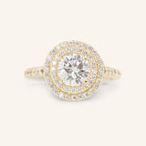 1 CT Round Cut Double Halo Lab-Grown Diamond Engagement Ring 3