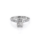 2 CT Radiant Cut Vintage Hidden Halo Lab-Grown Diamond Engagement Ring