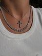 1.8 TCW Round Lab-Grown Diamond Cross Necklace 3