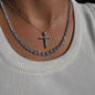 1.8 TCW Round Lab-Grown Diamond Cross Necklace 3