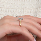 2 CT Oval Cut Vintage Hidden Halo Lab-Grown Diamond Engagement Ring