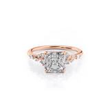 2 CT Asscher Cut Hidden Halo & Pave Lab-Grown Diamond Engagement Ring