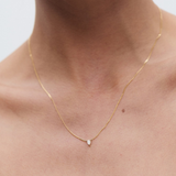 0.15 CT Pear Lab-Grown Diamond Solitaire Necklace