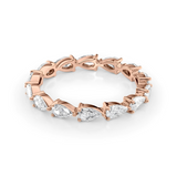 1.5 TCW East West Pear Cut Lab-Grown Diamond Full Eternity Wedding Band
