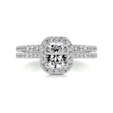 1 CT Radiant Cut Pave Lab-Grown Diamond Bridal Set