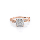 2 CT Asscher Cut Vintage Pave Lab-Grown Diamond Engagement Ring
