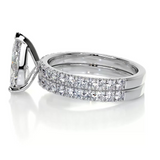 2 CT Pear Cut Pave Lab-Grown Diamond Bridal Set