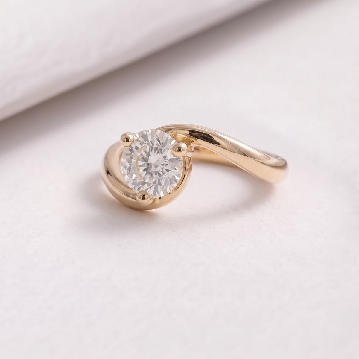 2 CT Round Cut Semi Pave Lab-Grown Diamond Engagement Ring