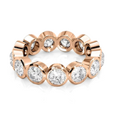3.5 TCW Round Cut Lab-Grown Diamond Bezel Full Eternity Wedding Band