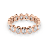 1.7 TCW Oval Cut Lab-Grown Diamond Bezel Full Eternity Wedding Band