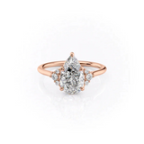 2 CT Pear Cut Cluster Lab-Grown Diamond Engagement Ring