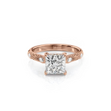 2 CT Princess Cut Vintage Pave Lab-Grown Diamond Engagement Ring