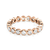 1 TCW Round Cut Lab-Grown Diamond Bezel Full Eternity Wedding Band