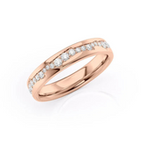 0.5 TCW Round Cut Lab-Grown Diamond Channel Full Eternity Wedding Band