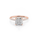 2 CT Asscher Cut Pave Lab-Grown Diamond Engagement Ring