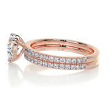1 CT Heart Cut Pave Lab-Grown Diamond Bridal Set