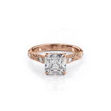 2 CT Asscher Cut Vintage Pave Lab-Grown Diamond Engagement Ring