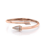 0.6 TCW Round Shaped Lab-Grown Diamond Arrow Bangle Bracelet