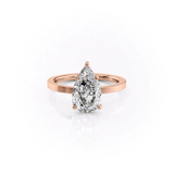 2 CT Pear Cut Solitaire Lab-Grown Diamond Engagement Ring