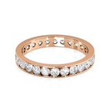 1.2 TCW Round Cut Lab-Grown Diamond Channel Full Eternity Wedding Band