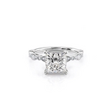 2 CT Princess Cut Vintage Pave Lab-Grown Diamond Engagement Ring