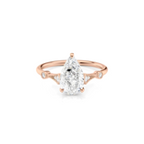2 CT Pear Cut Vintage Pave Lab-Grown Diamond Engagement Ring