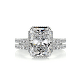 2 CT Radiant Cut Bezel & Pave Lab-Grown Diamond Bridal Set