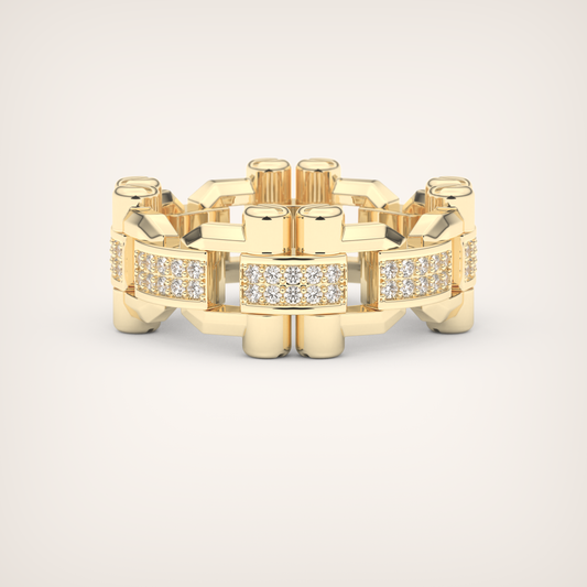 0.30 CT Elegant Round Lab-Grown Diamond Men's Wedding Band