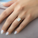 2 CT Radiant Cut Hidden Halo Lab-Grown Diamond Engagement Ring