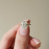 2 CT Radiant Cut Hidden Halo Lab-Grown Diamond Engagement Ring