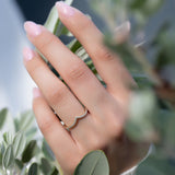 0.15 TCW Round Cut Lab-Grown Diamond Curved Eternity Wedding Band