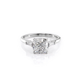 2 CT Cushion Cut Three Stone Lab-Grown Diamond Engagement Ring