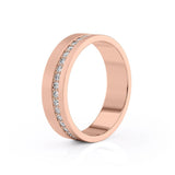 0.55 TCW Round Lab-Grown Diamond Matte Finished Wedding Band