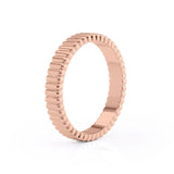 Textured Beaded Wedding Band