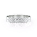 Honeycomb Patterned Wedding Band