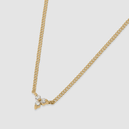 0.05 TCW Round Lab-Grown Diamond Multi Stone Necklace