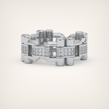 0.30 CT Elegant Round Moissanite Diamond Men's Wedding Band