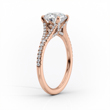 2 CT Asscher Cut Pave Lab-Grown Diamond Engagement Ring