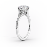 2 CT Asscher Cut Pave Lab-Grown Diamond Engagement Ring