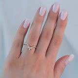 0.4 TCW Marquise & Round Cut Lab-Grown Diamond Curved Eternity Wedding Band