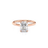 2 CT Radiant Cut Hidden Halo Lab-Grown Diamond Engagement Ring