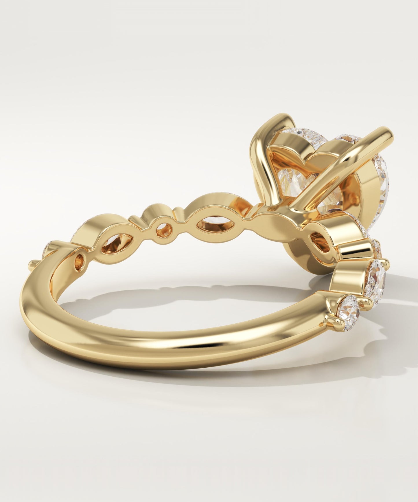 Heart Cut Pave Lab-Grown Diamond Engagement Ring