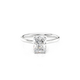 2 CT Radiant Cut Hidden Halo Lab-Grown Diamond Engagement Ring