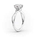 2 CT Cushion Cut Three Stone Split Shank Lab-Grown Diamond Engagement Ring