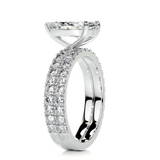 2 CT Pear Cut Pave Lab-Grown Diamond Bridal Set
