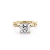 2 CT Princess Cut Vintage Pave Lab-Grown Diamond Engagement Ring