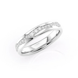 0.5 TCW Round Cut Lab-Grown Diamond Channel Full Eternity Wedding Band