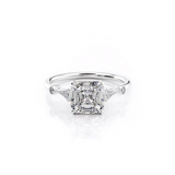 2 CT Asscher Cut Vintage Pave Lab-Grown Diamond Engagement Ring