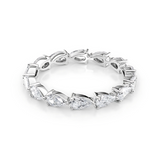 1.5 TCW East West Pear Cut Lab-Grown Diamond Full Eternity Wedding Band
